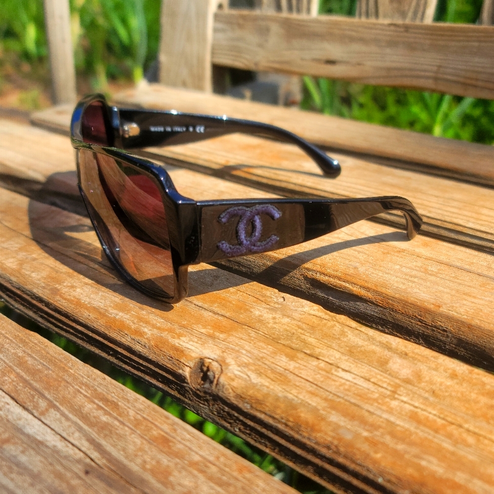 Chanel shield acetate women's sunglasses